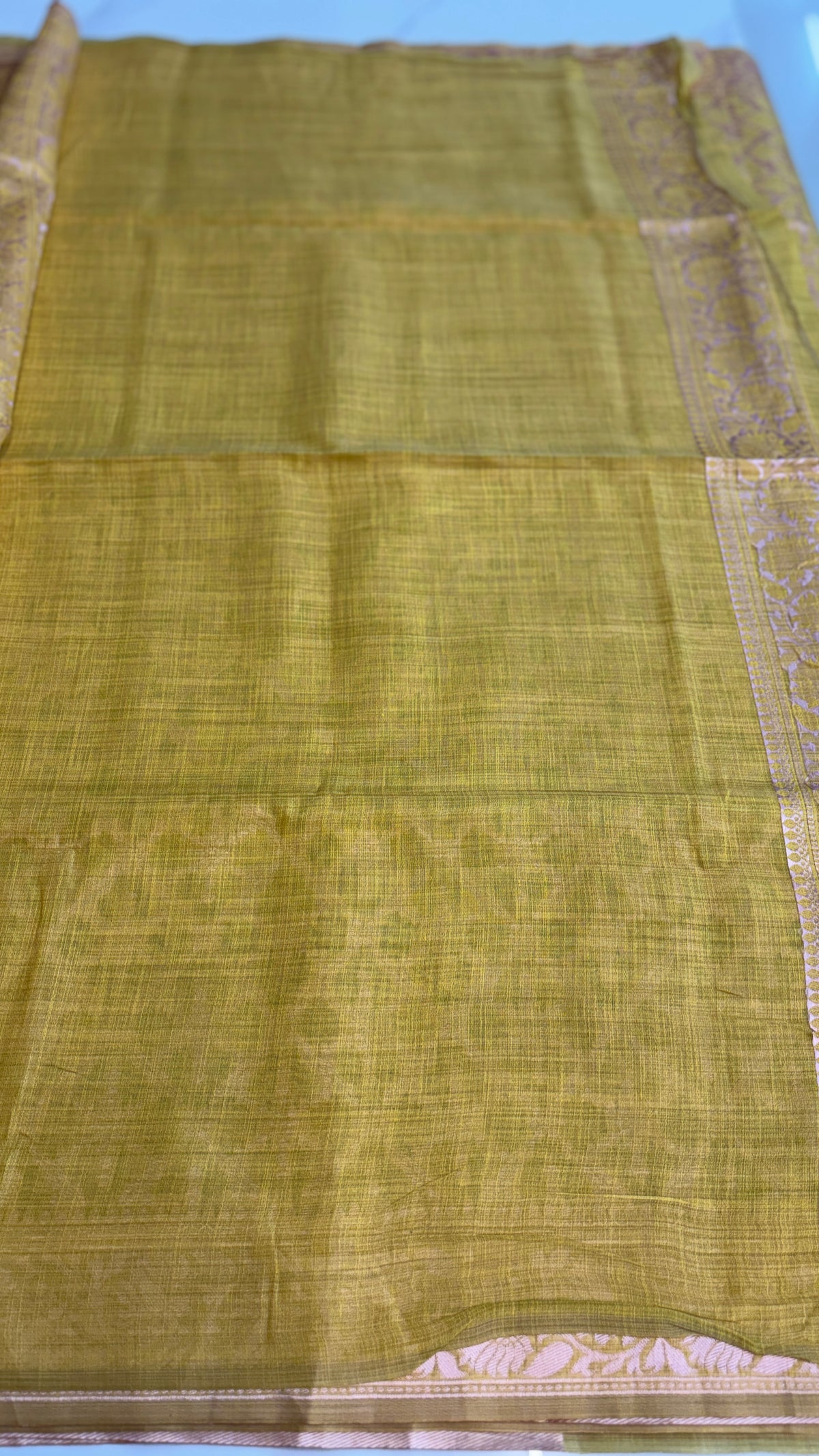 YELLOW- MYSORE COTTON SAREE