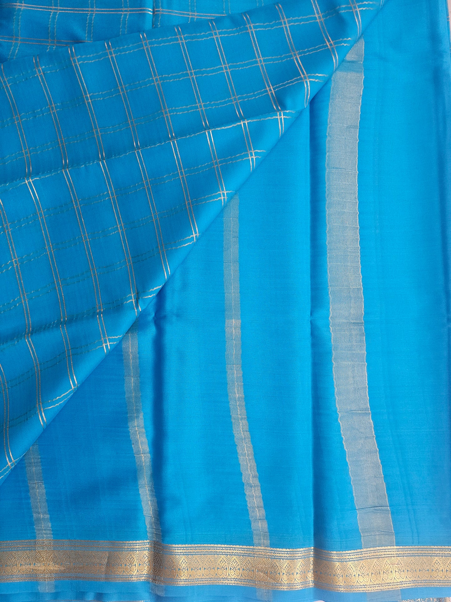 BLUE - PURE MYSORE CREPE SILK