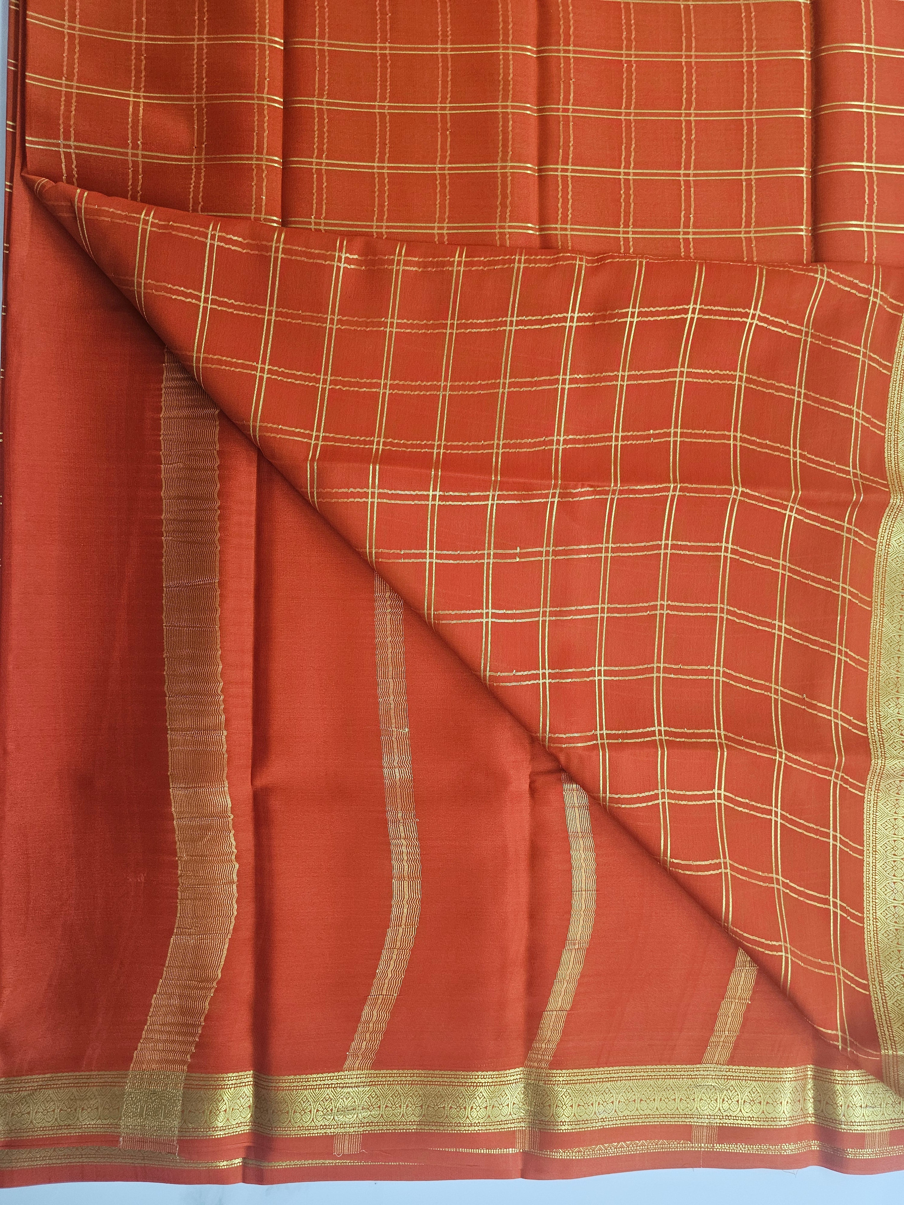 ORANGE - PURE MYSORE CREPE SILK