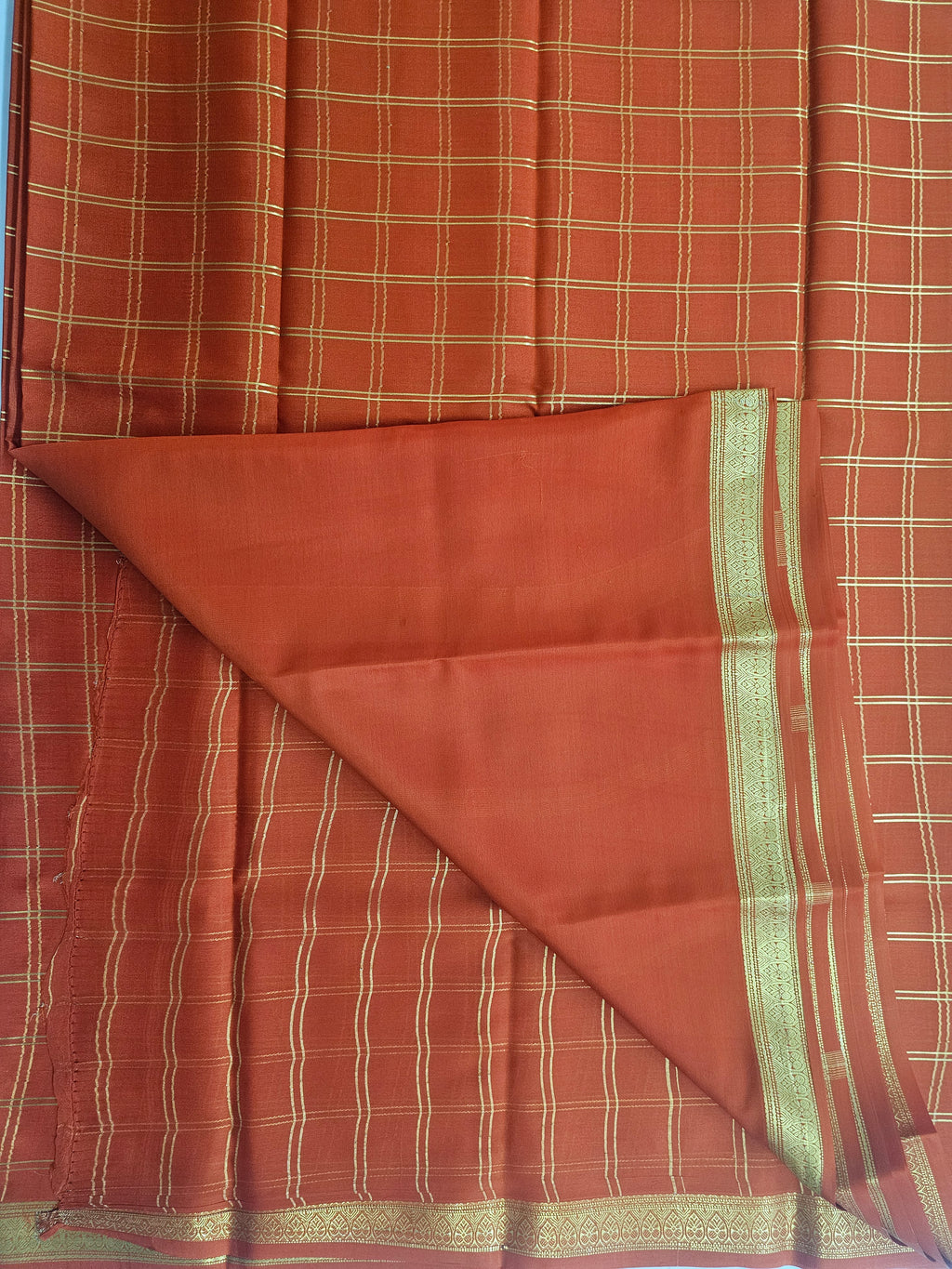 ORANGE - PURE MYSORE CREPE SILK