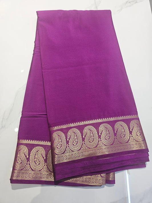 PURPLE - SEMI MYSORE CREPE SILK