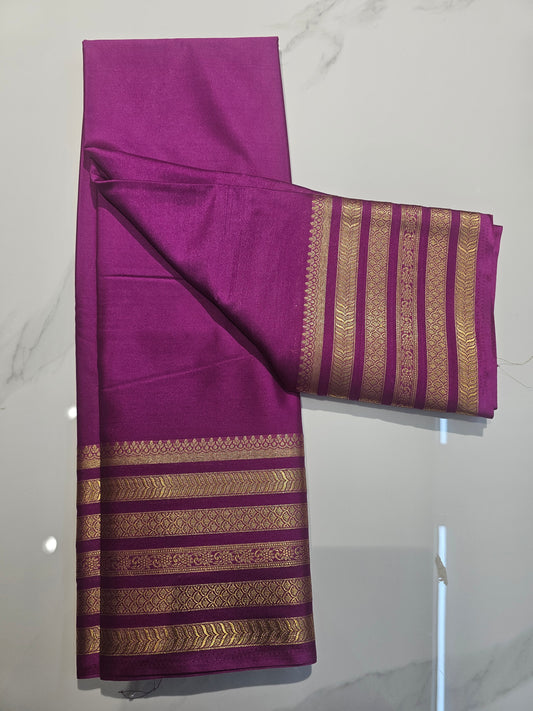 PURPLE - SEMI MYSORE CREPE SILK