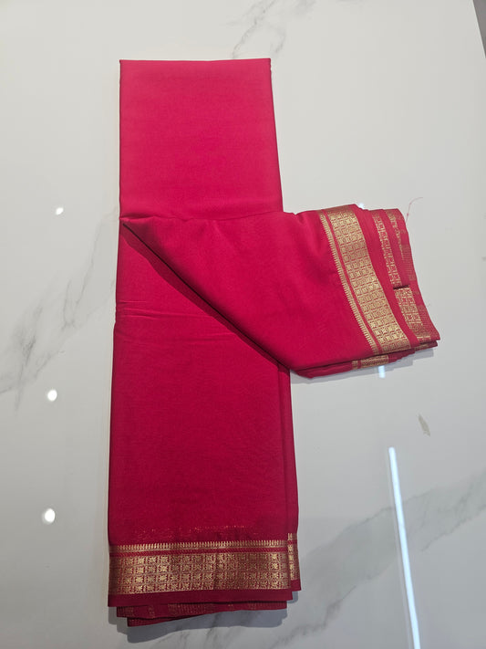 PINK - SEMI MYSORE CREPE SILK