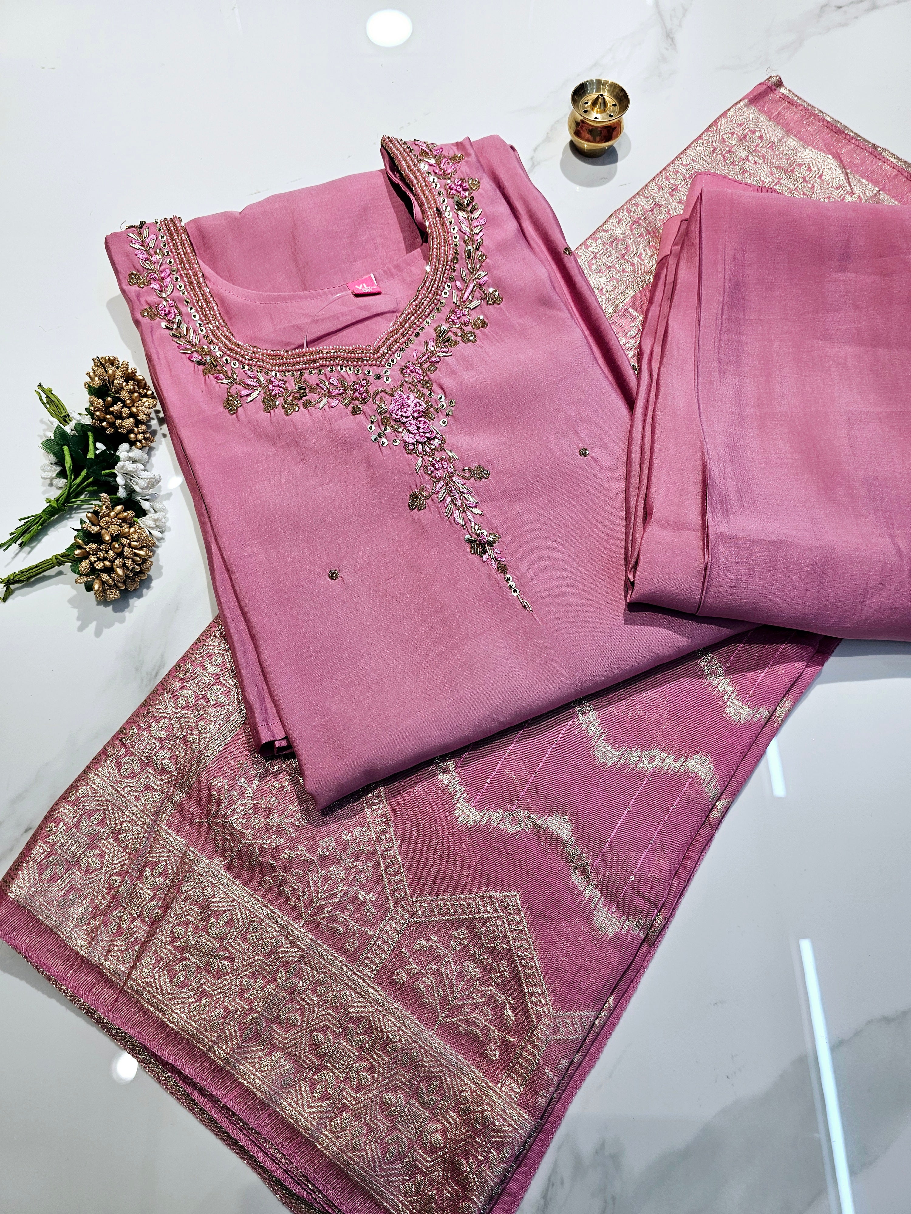 BABY PINK - PARTY WEAR SALWAR SUIT