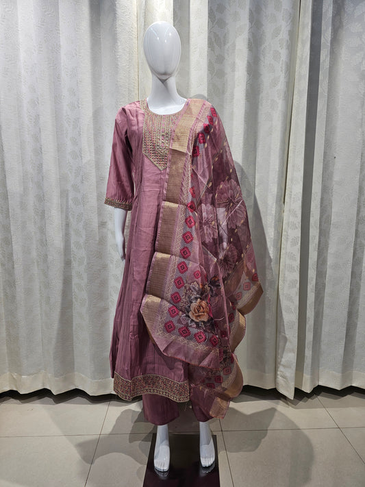 PINK ANARKALI - PARTY WEAR SALWAR SUIT