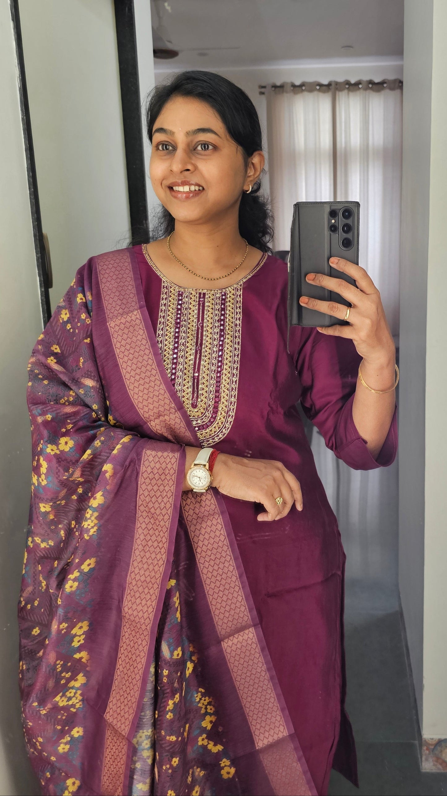 WINE - PARTY WEAR SALWAR SUIT