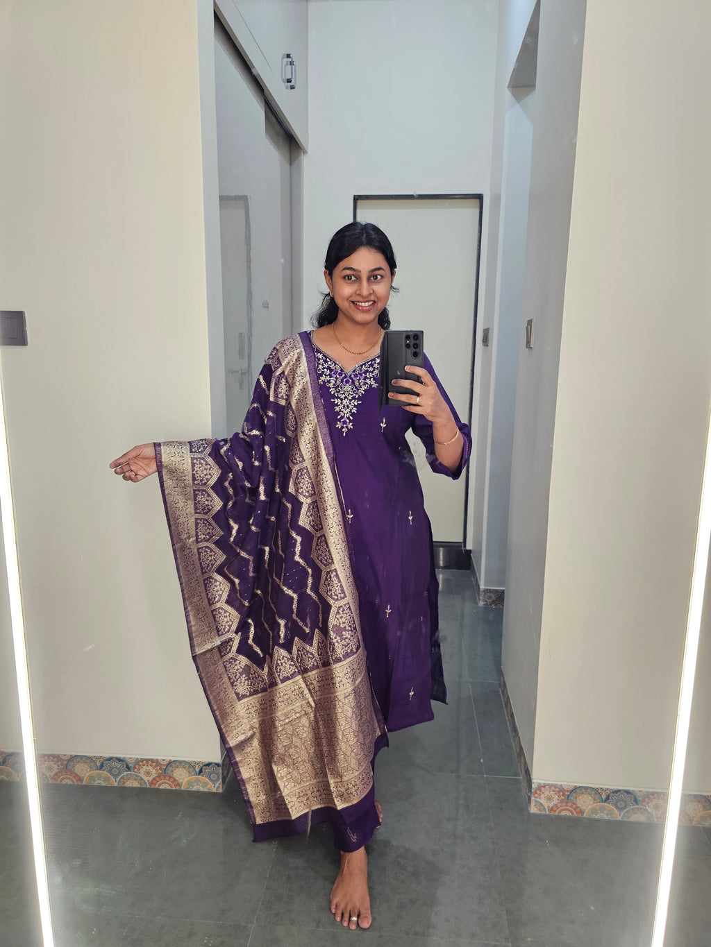 PURPLE - PARTY WEAR SALWAR SUIT