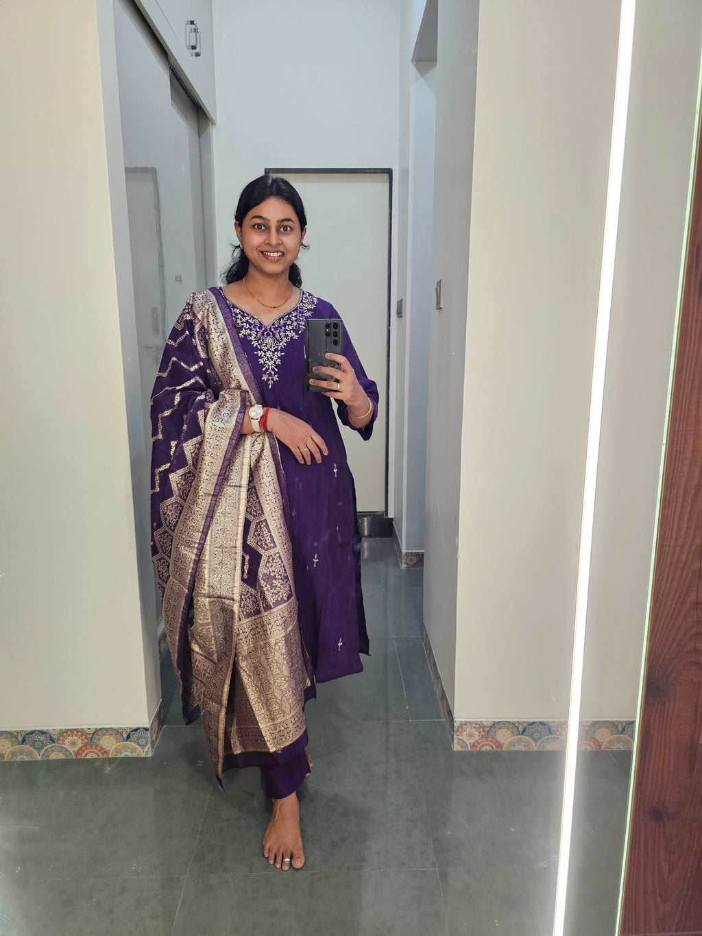 PURPLE - PARTY WEAR SALWAR SUIT