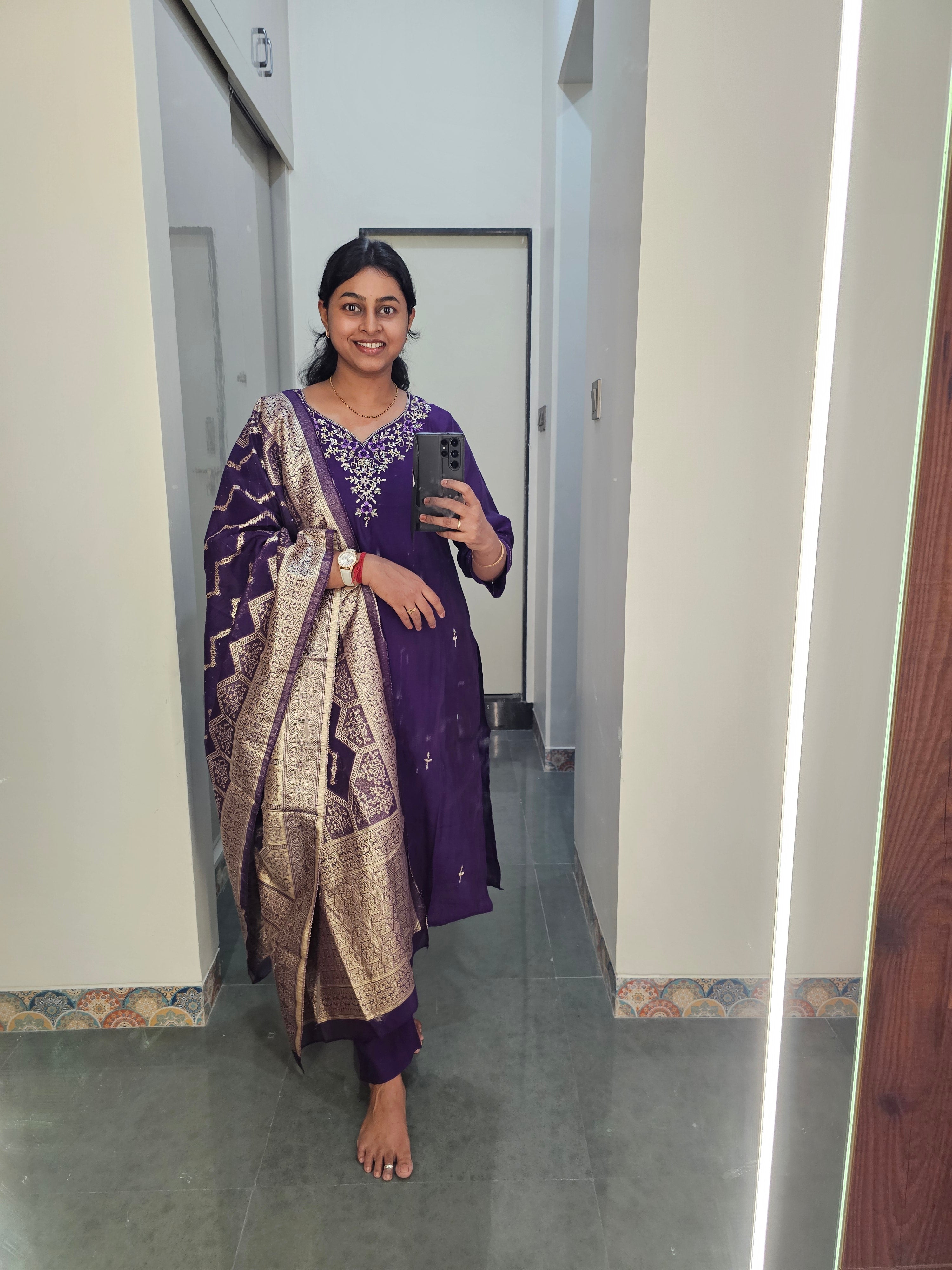 PURPLE - PARTY WEAR SALWAR SUIT