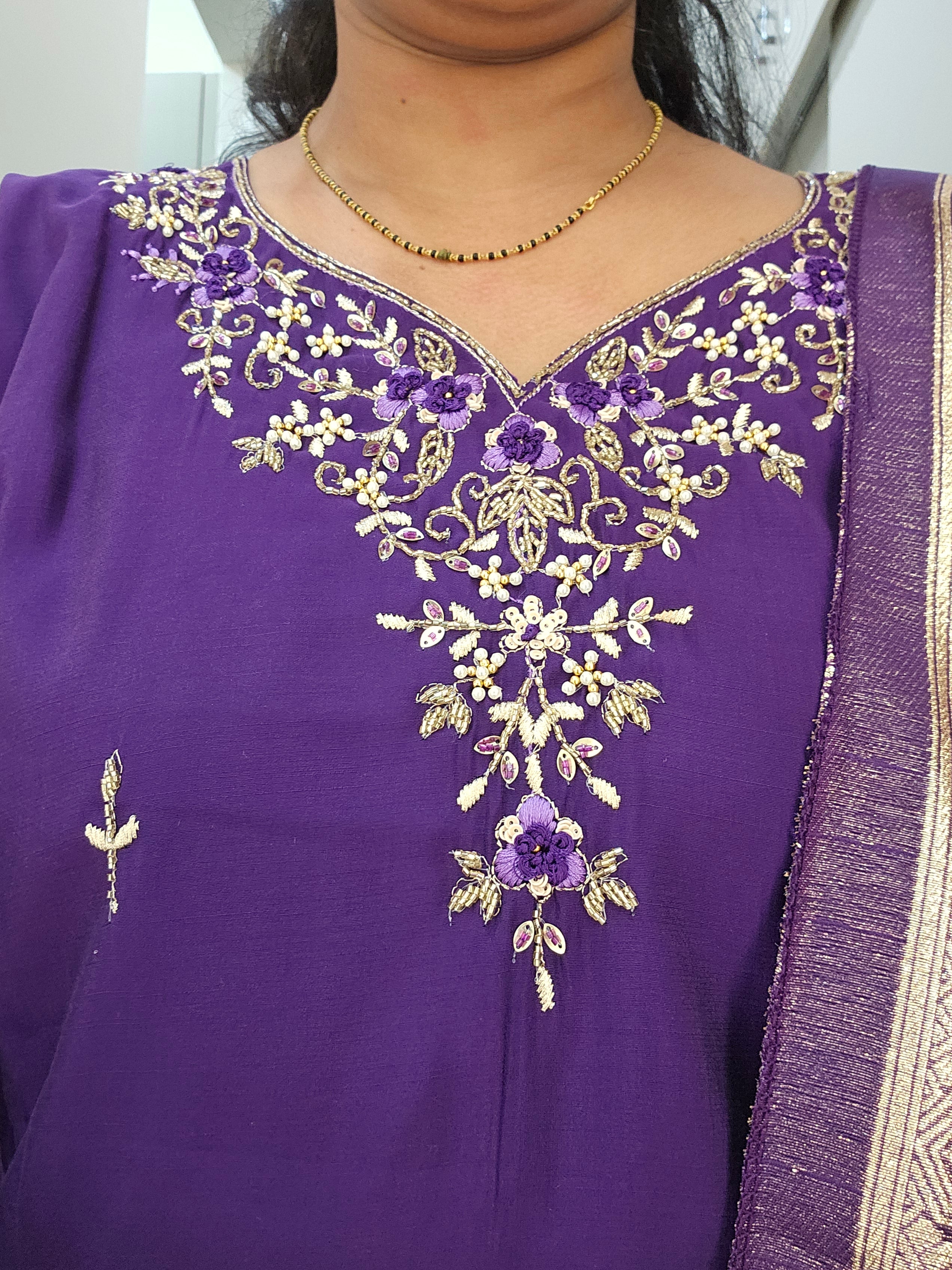 PURPLE - PARTY WEAR SALWAR SUIT