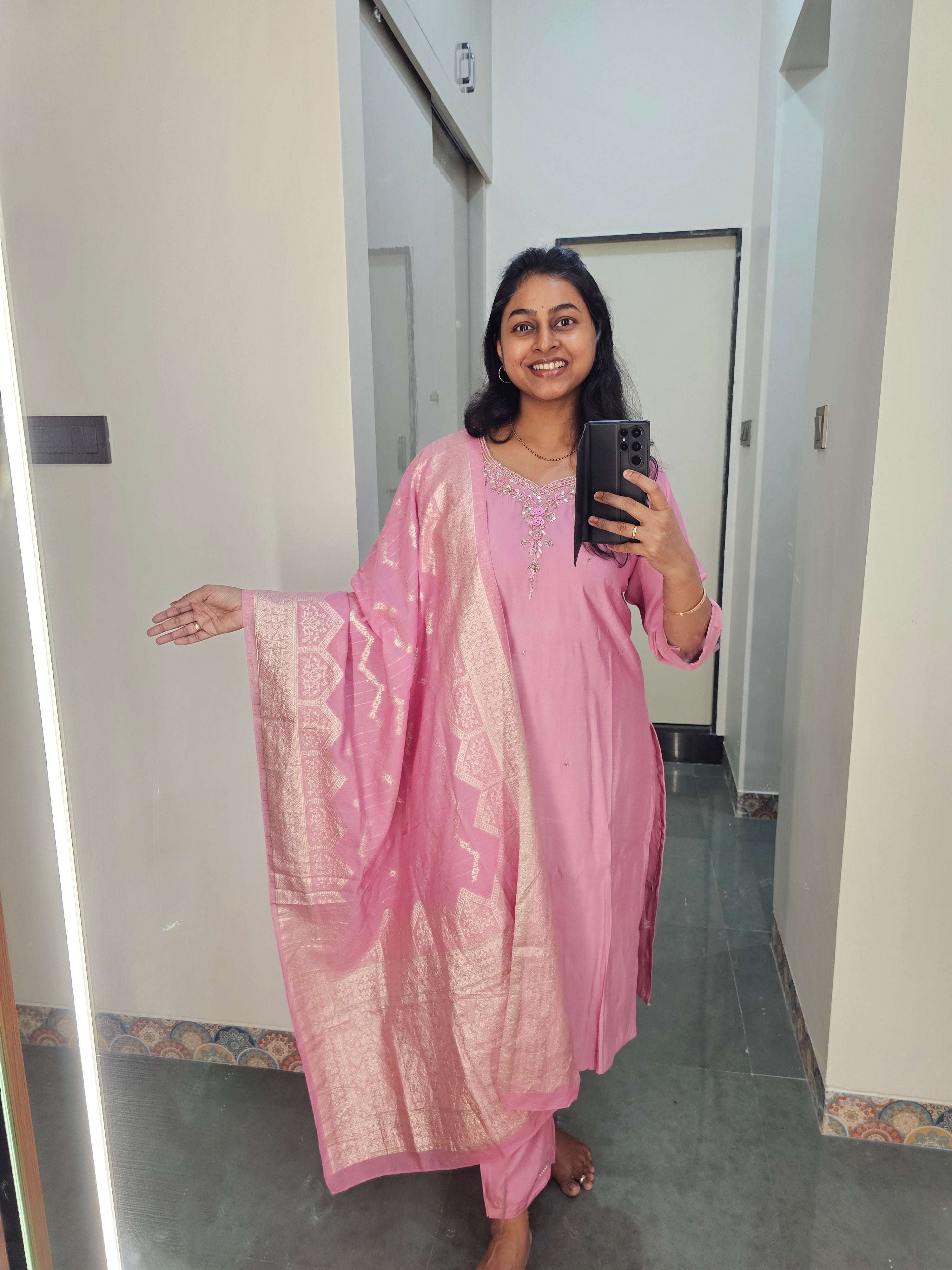 BABY PINK - PARTY WEAR SALWAR SUIT