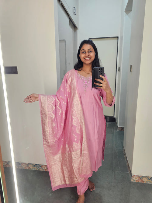 BABY PINK - PARTY WEAR SALWAR SUIT