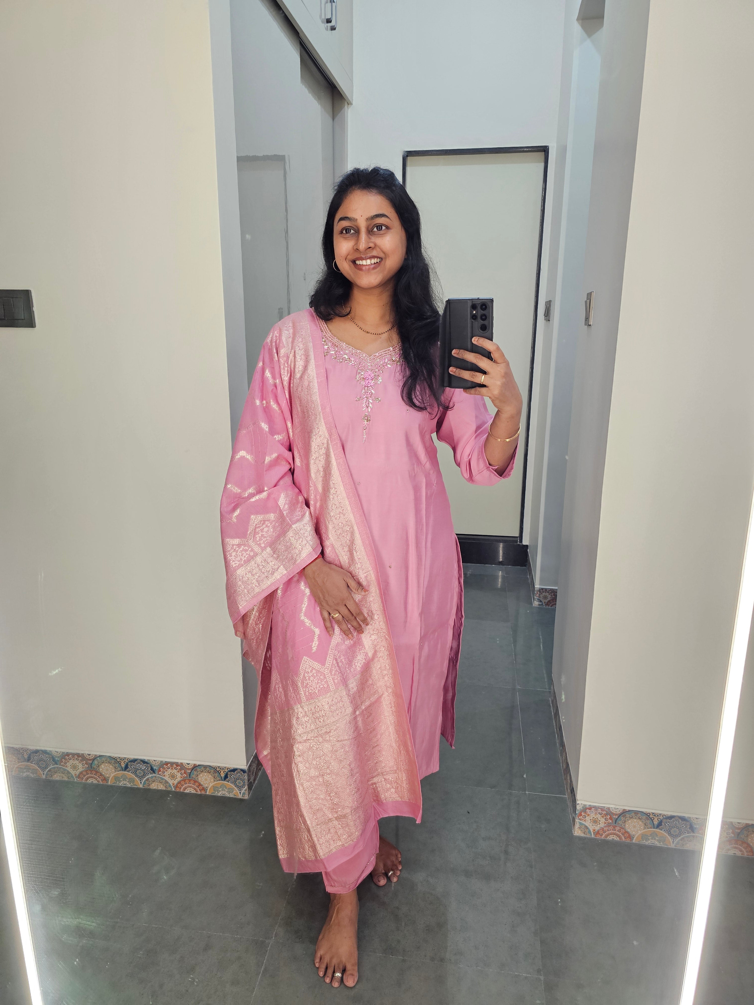 BABY PINK - PARTY WEAR SALWAR SUIT