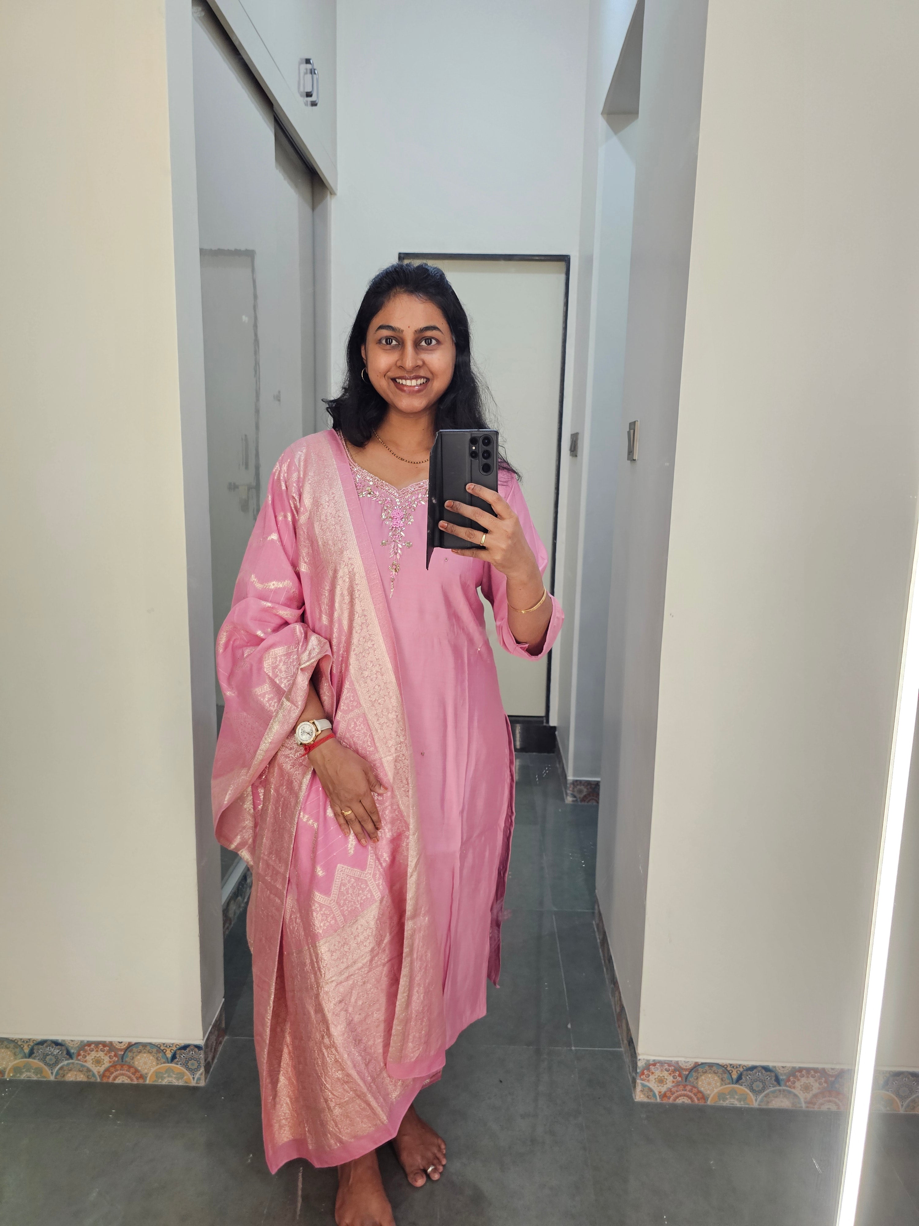 BABY PINK - PARTY WEAR SALWAR SUIT