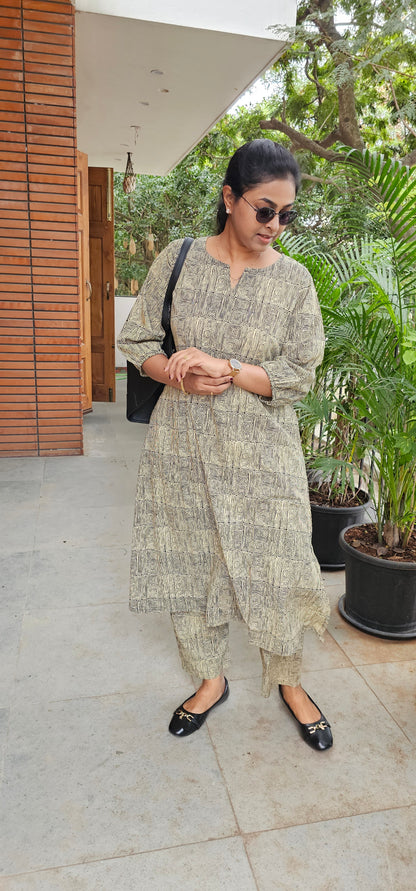 BEIGE - PURE COTTON CO-ORD SET