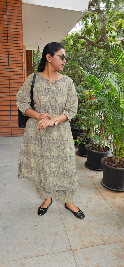 BEIGE - PURE COTTON CO-ORD SET