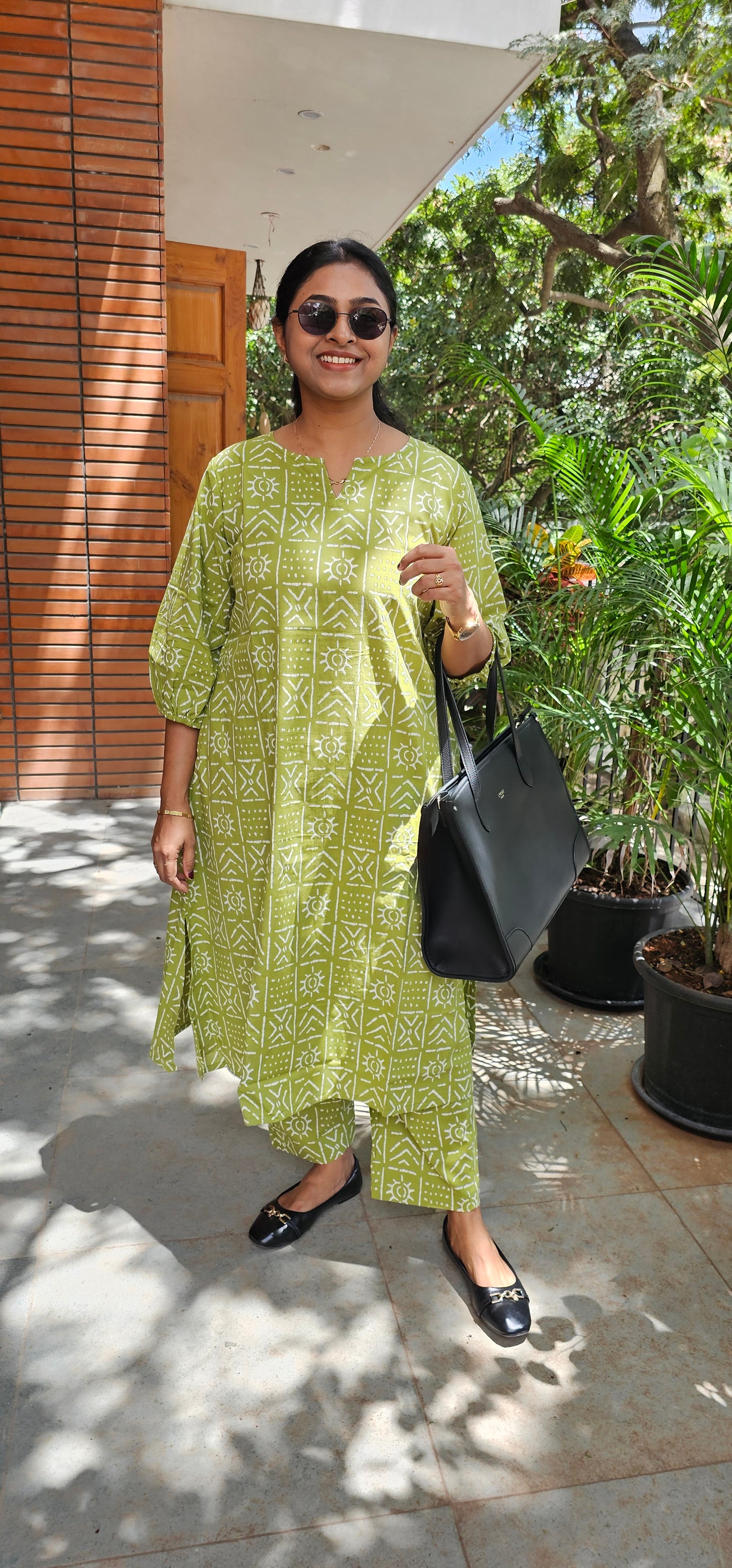 GREEN - PURE COTTON CO-ORD SET