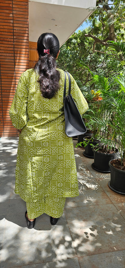 GREEN - PURE COTTON CO-ORD SET