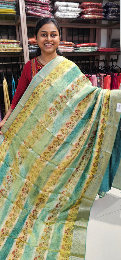 MULTI COLOUR TISSUE ORGANZA SAREE