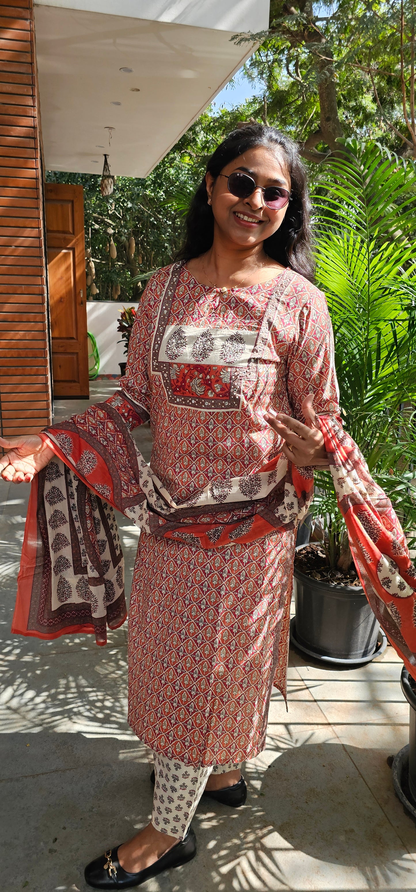MULTICOLOUR - PRINTED PURE COTTON KURTA SET