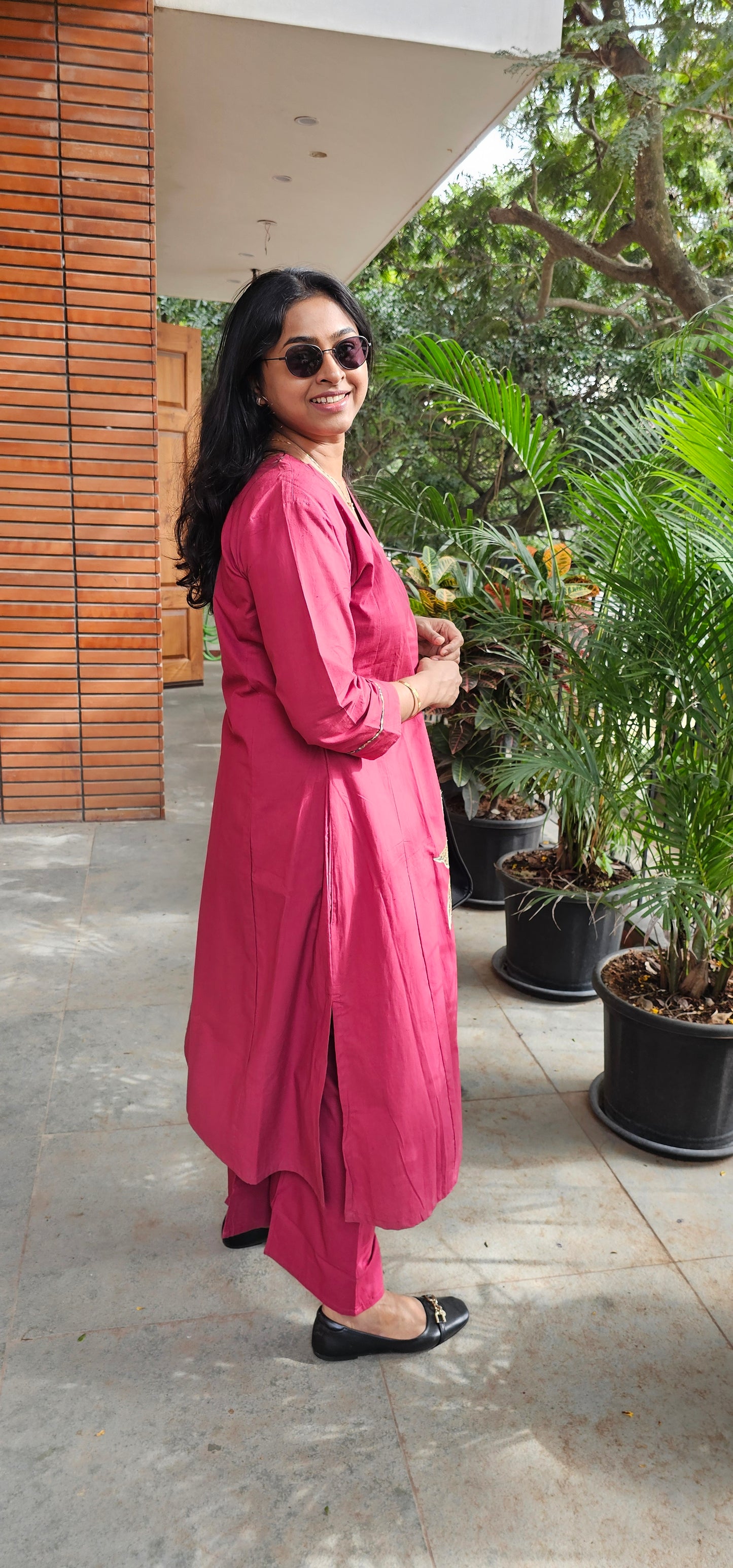 BURGUNDY - PURE COTTON CO-ORD SET