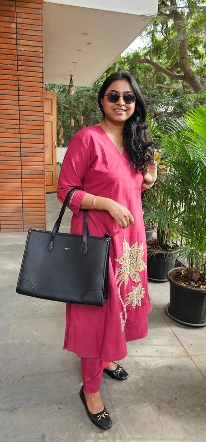 BURGUNDY - PURE COTTON CO-ORD SET