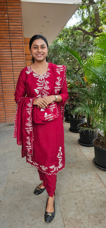 MAROON - SUIT SET
