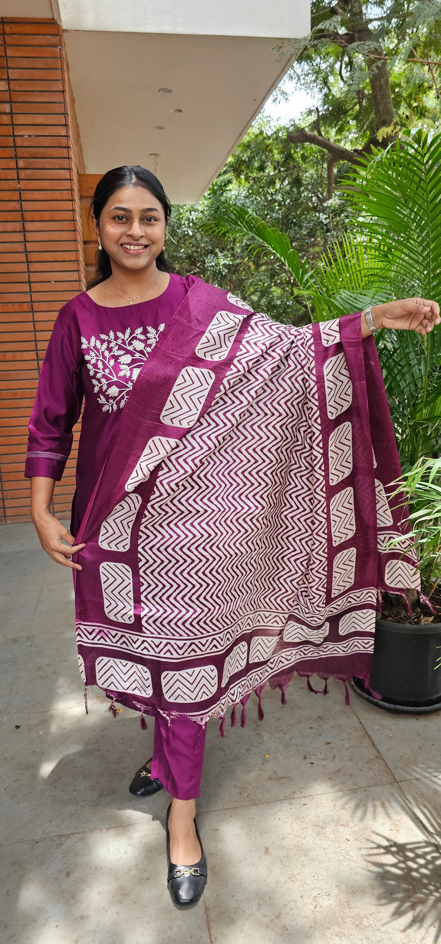 PURPLE - CRUSH SILK SUIT