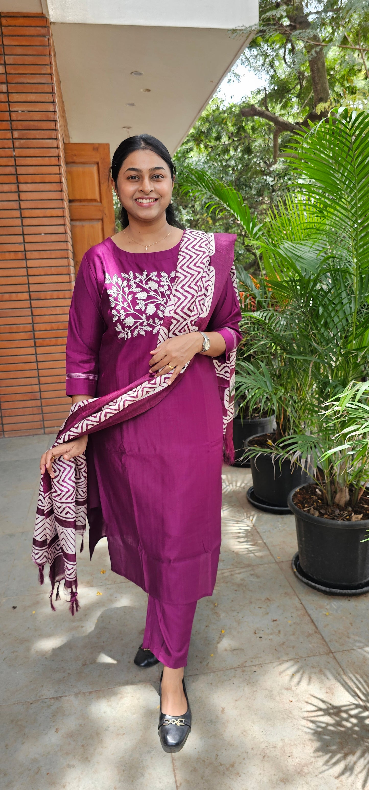 PURPLE - CRUSH SILK SUIT