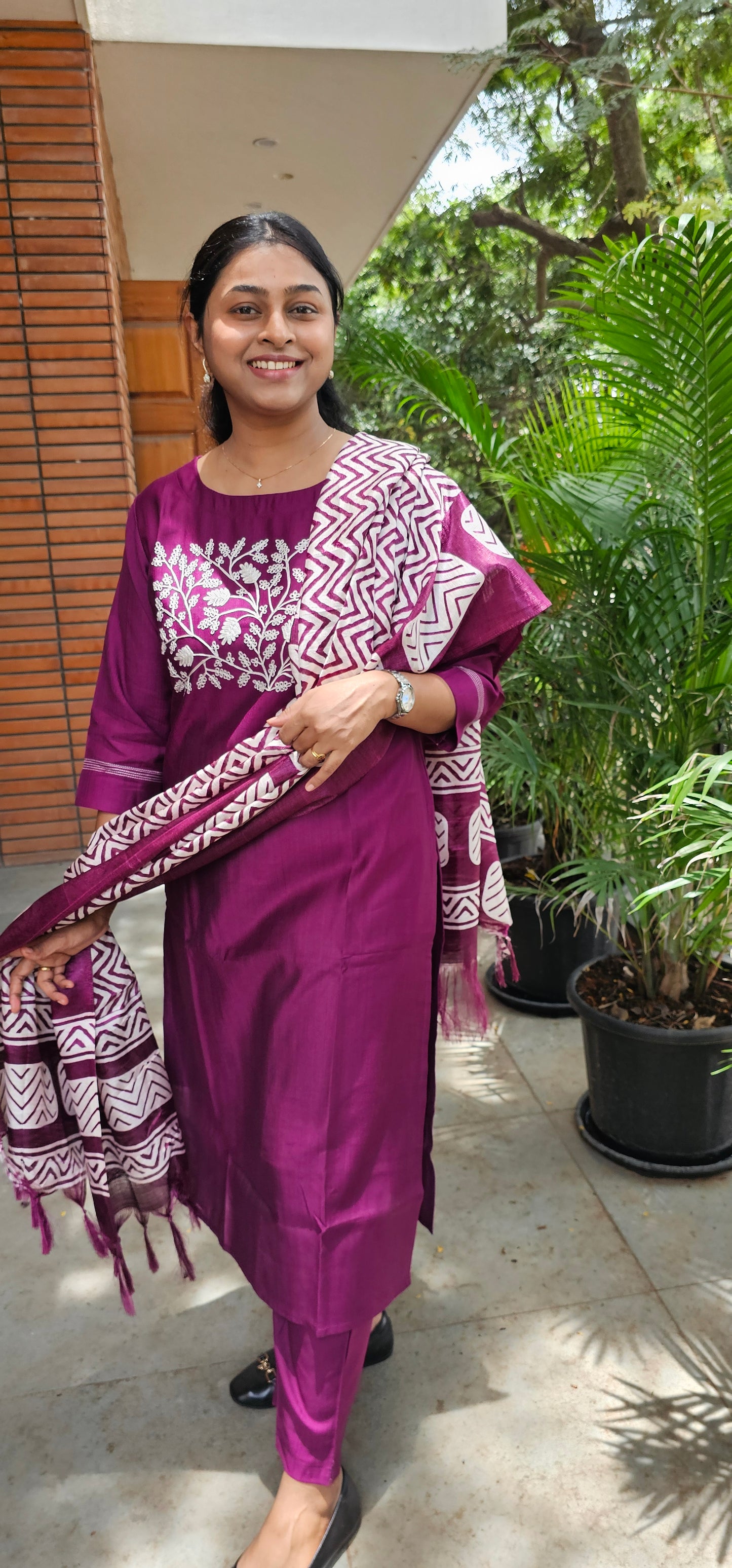 PURPLE - CRUSH SILK SUIT