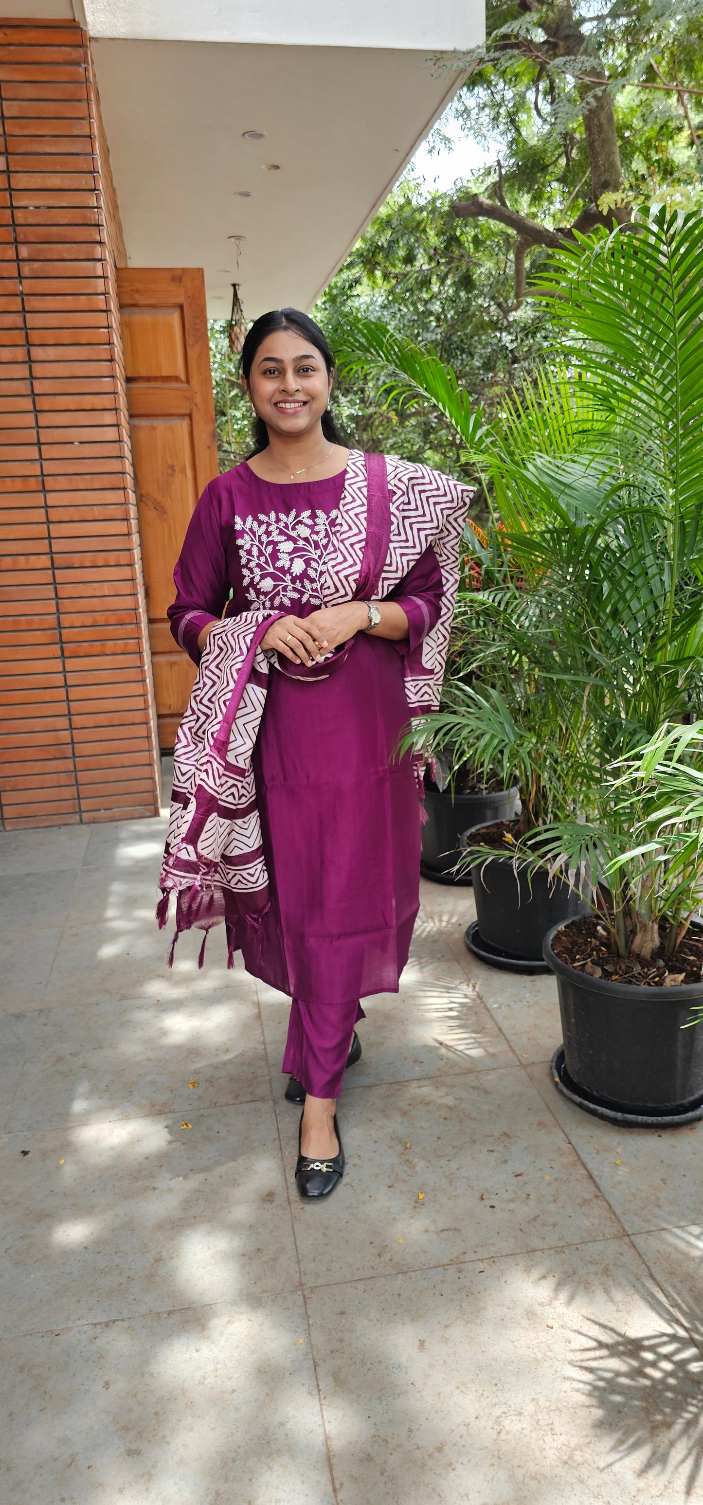 PURPLE - CRUSH SILK SUIT