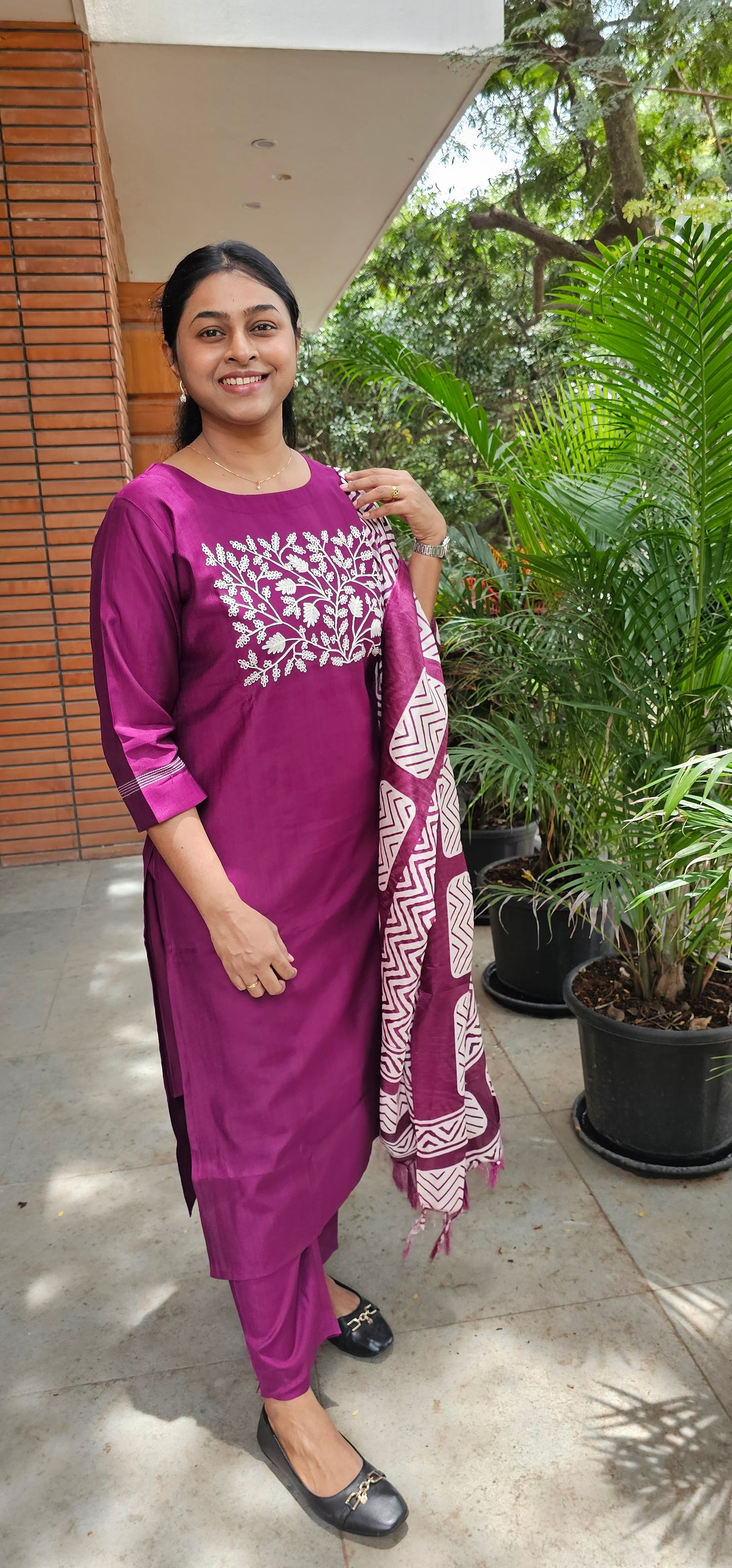 PURPLE - CRUSH SILK SUIT