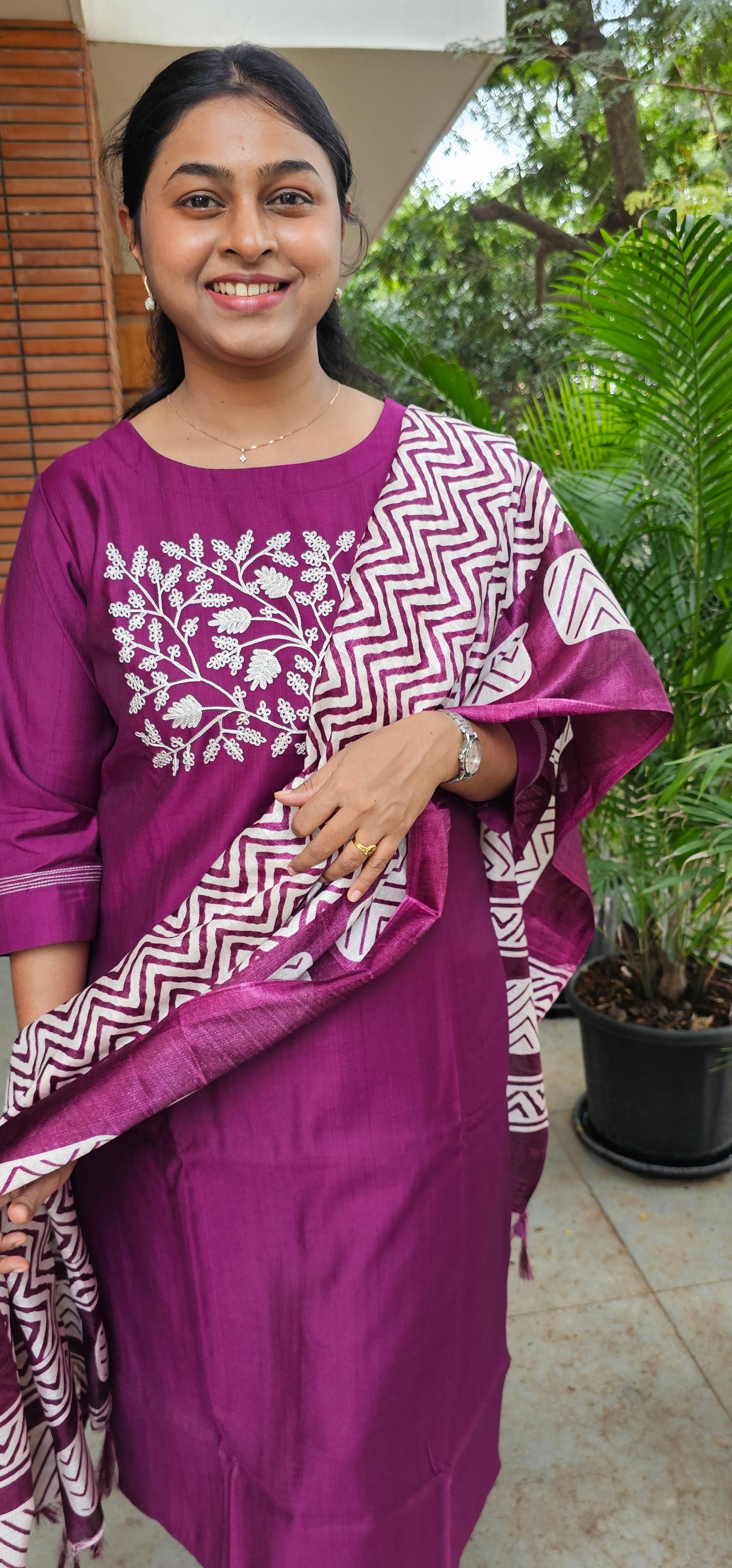 PURPLE - CRUSH SILK SUIT