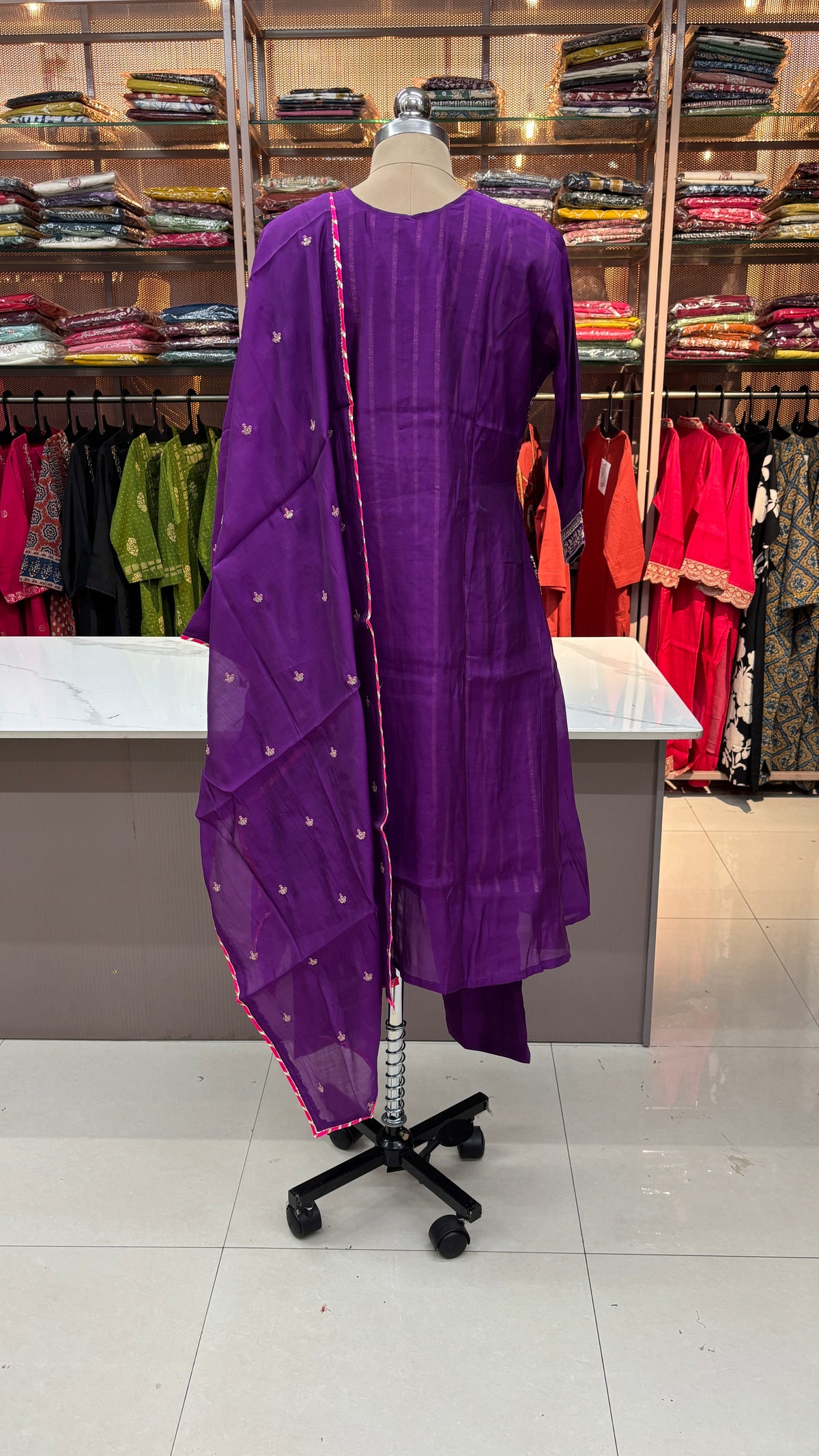 PURPLE FESTIVE SUIT - SUIT SET