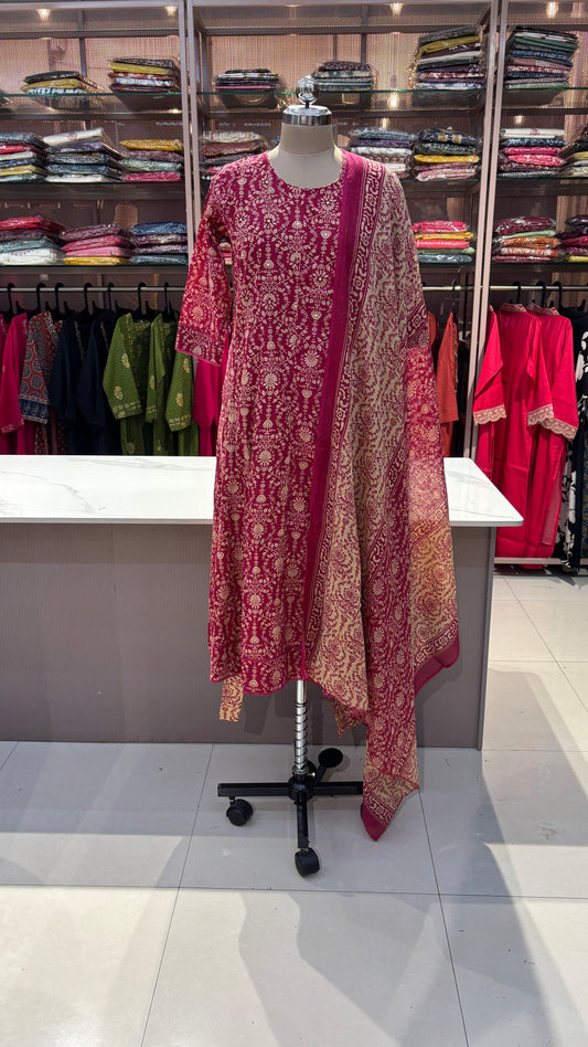 PINK - PURE COTTON KURTA SET