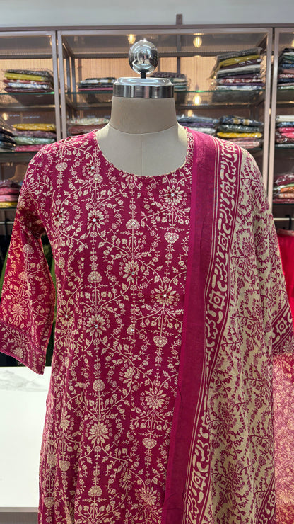 PINK - PURE COTTON KURTA SET