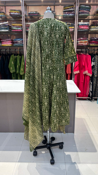 GREEN - PURE COTTON KURTA SET