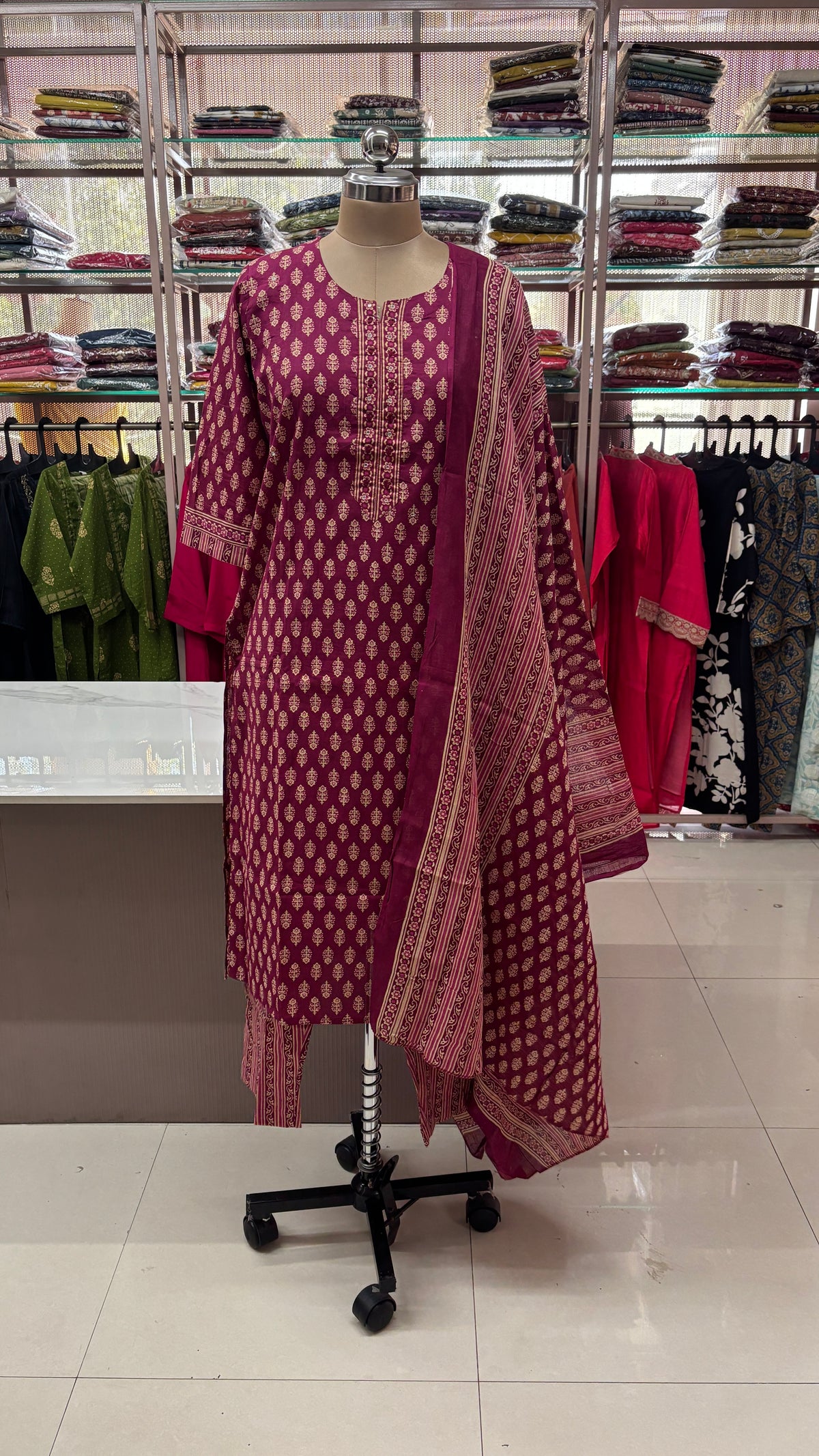 PINK - PURE COTTON KURTA SET