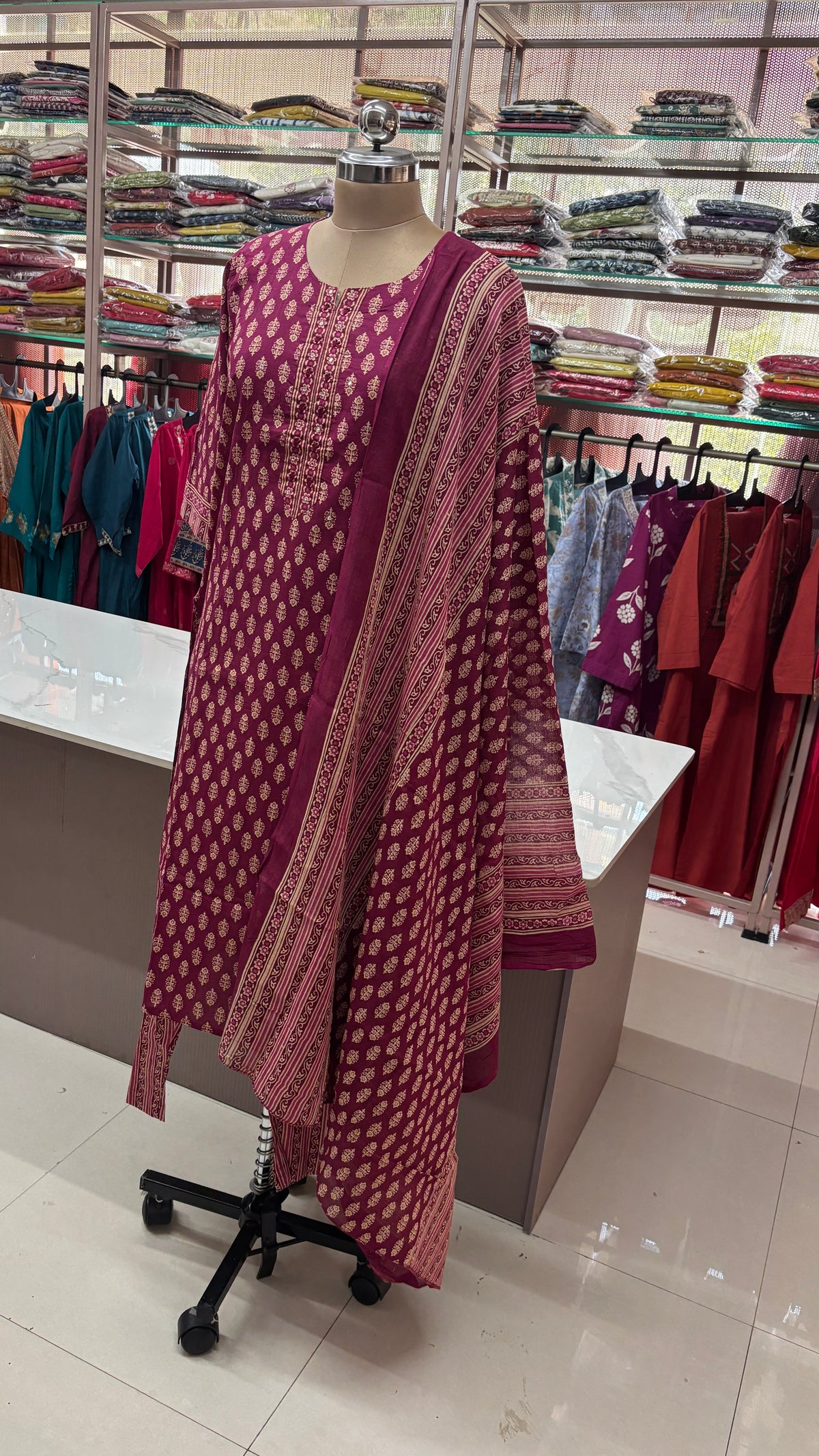 PINK - PURE COTTON KURTA SET