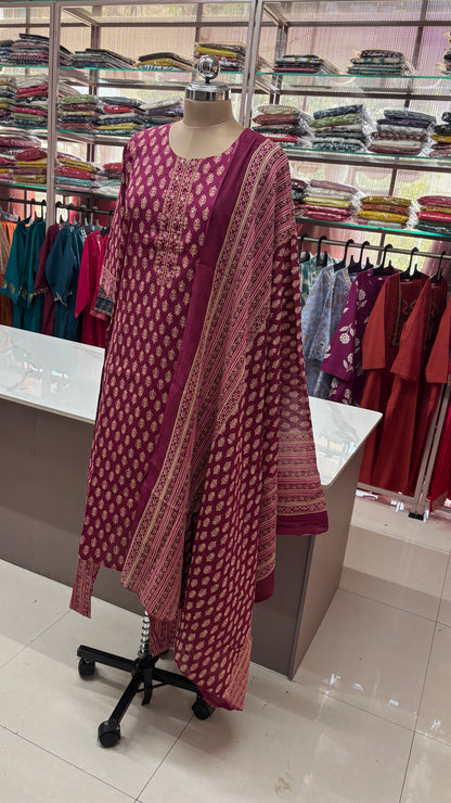 PINK - PURE COTTON KURTA SET