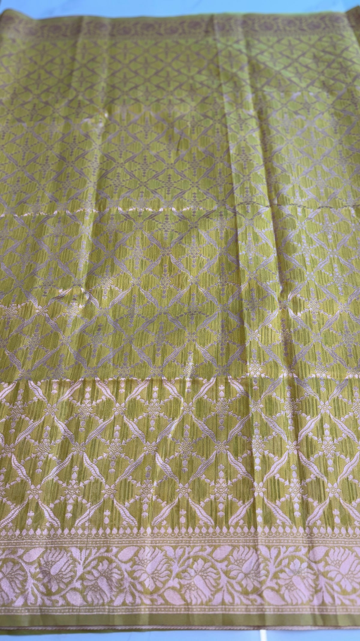 YELLOW WITH GOLD - MYSORE COTTON SAREE
