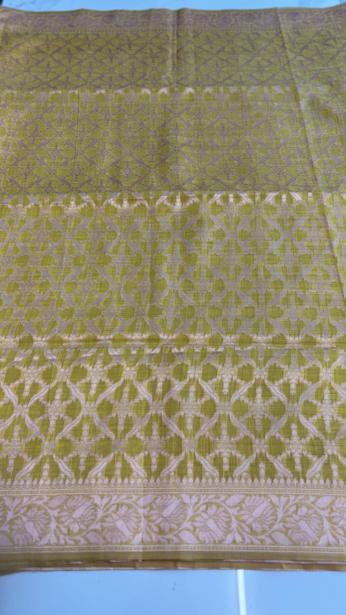YELLOW- MYSORE COTTON SAREE