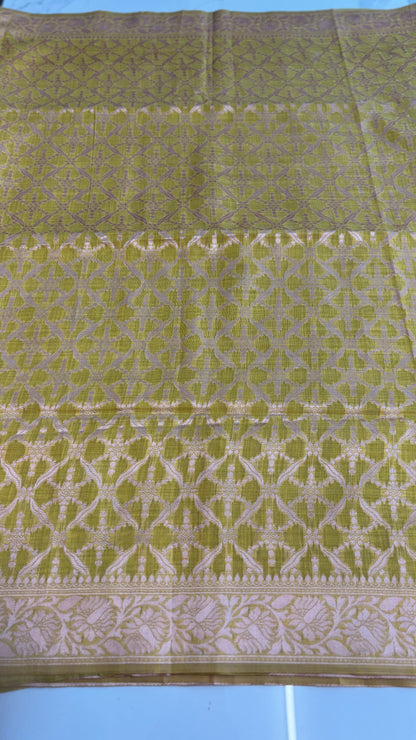 YELLOW- MYSORE COTTON SAREE