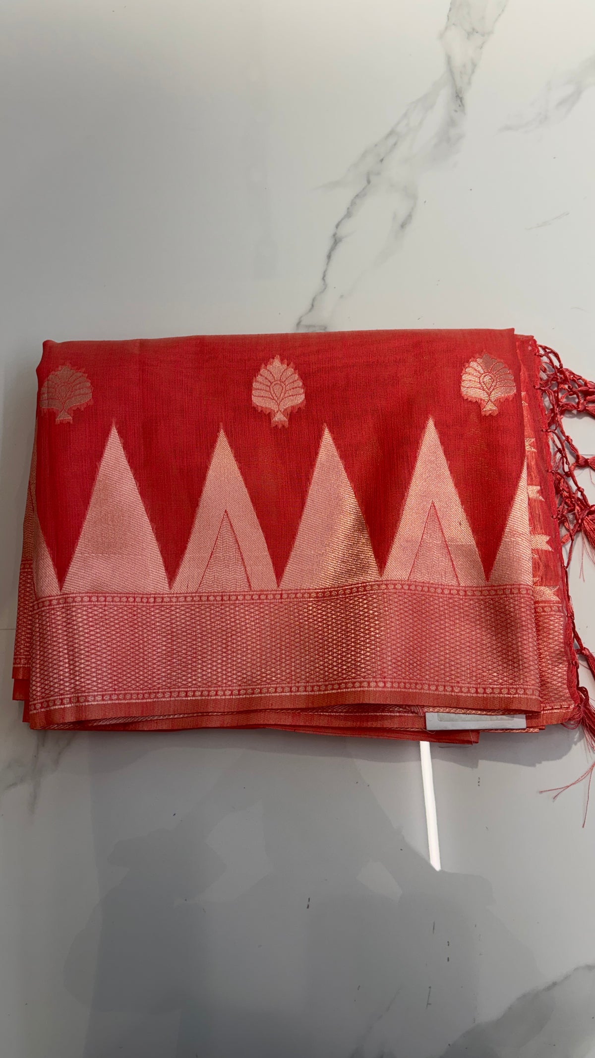 CORAL PINK - MYSORE COTTON SAREE