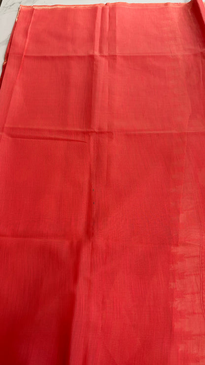 CORAL PINK - MYSORE COTTON SAREE