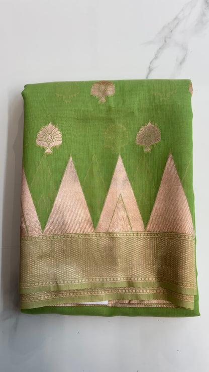 GREEN WITH GOLD - MYSORE COTTON SAREE