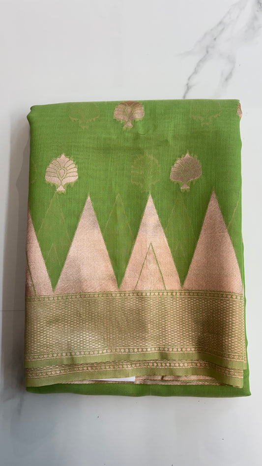 GREEN WITH GOLD - MYSORE COTTON SAREE