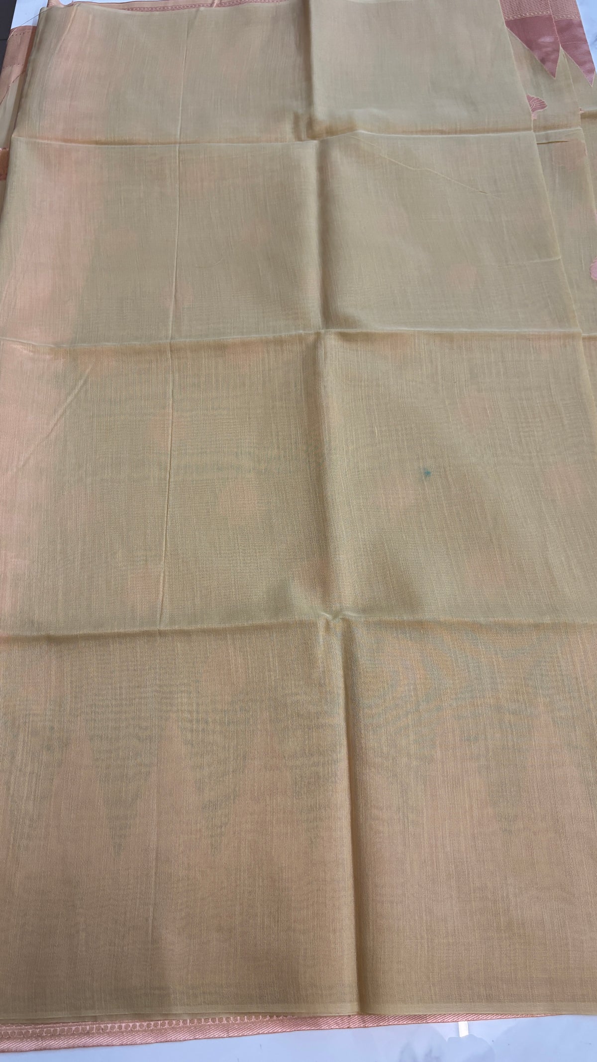 DUSTY PEACH WITH WARM GOLDEN - MYSORE COTTON SAREE