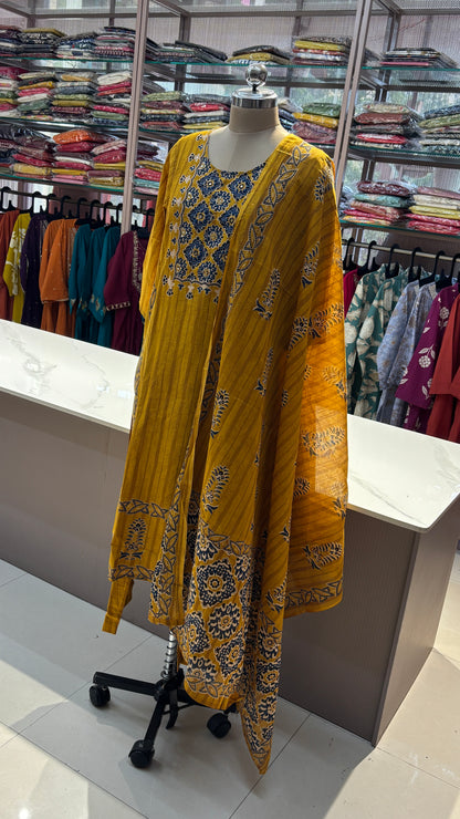 MUSTORD YELLOW - PURE COTTON KURTA SET
