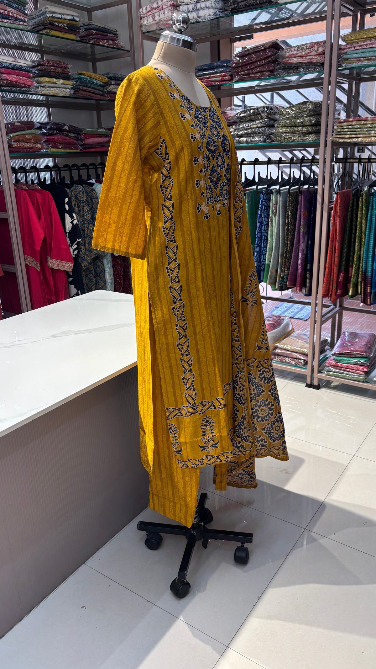 MUSTORD YELLOW - PURE COTTON KURTA SET